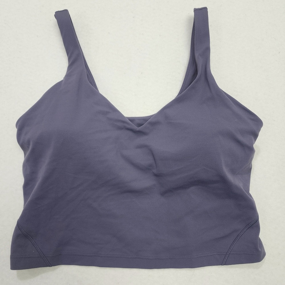 Lululemon Align Athletic Tank Top Womens 10 Light Support Purple Nulu Training